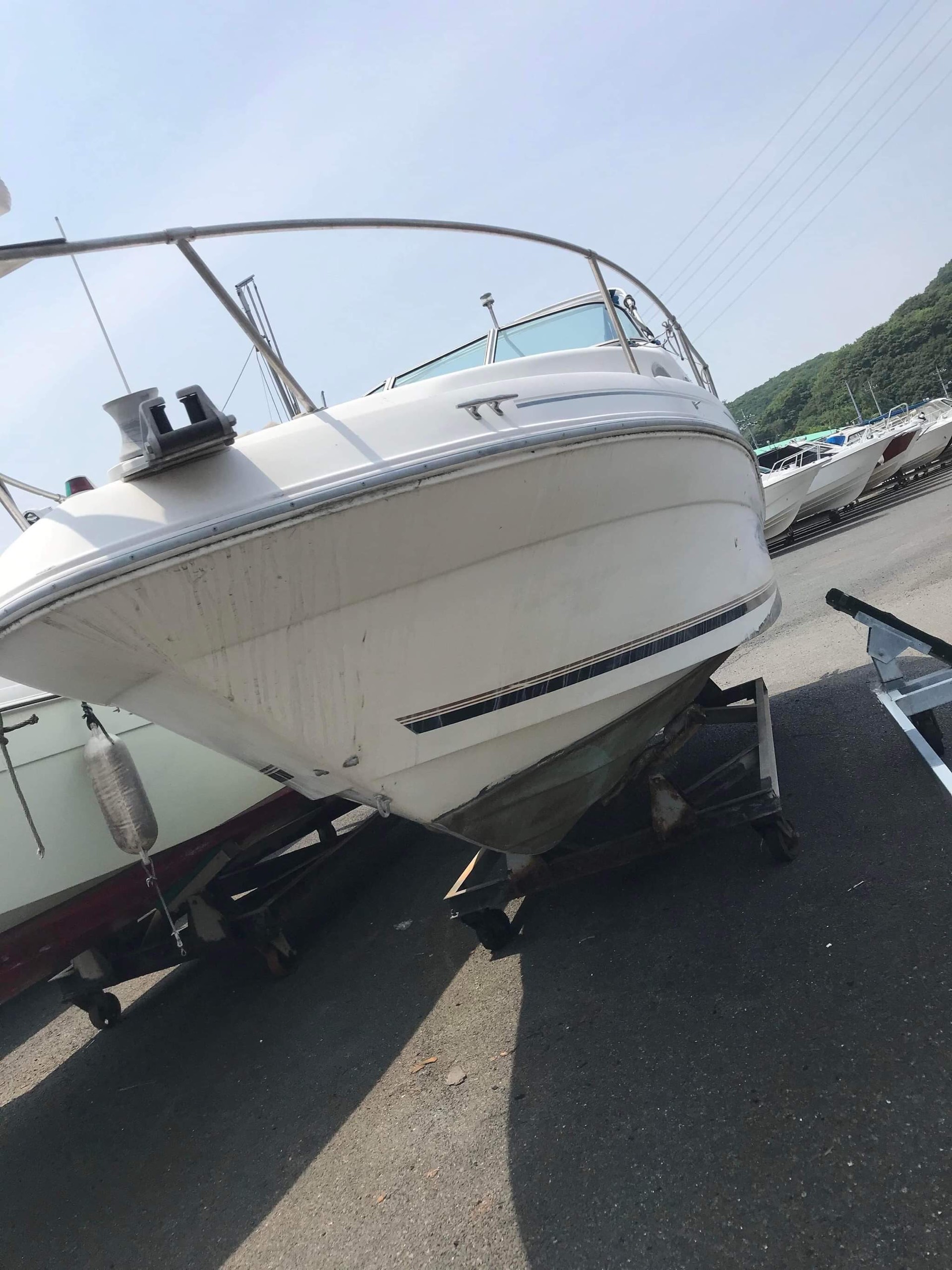 z3506990761501 9d35ed52a15acae16c3e50319dca7fbd Du thuyền mini SEARAY 240 trang bị 2 phòng ngủ